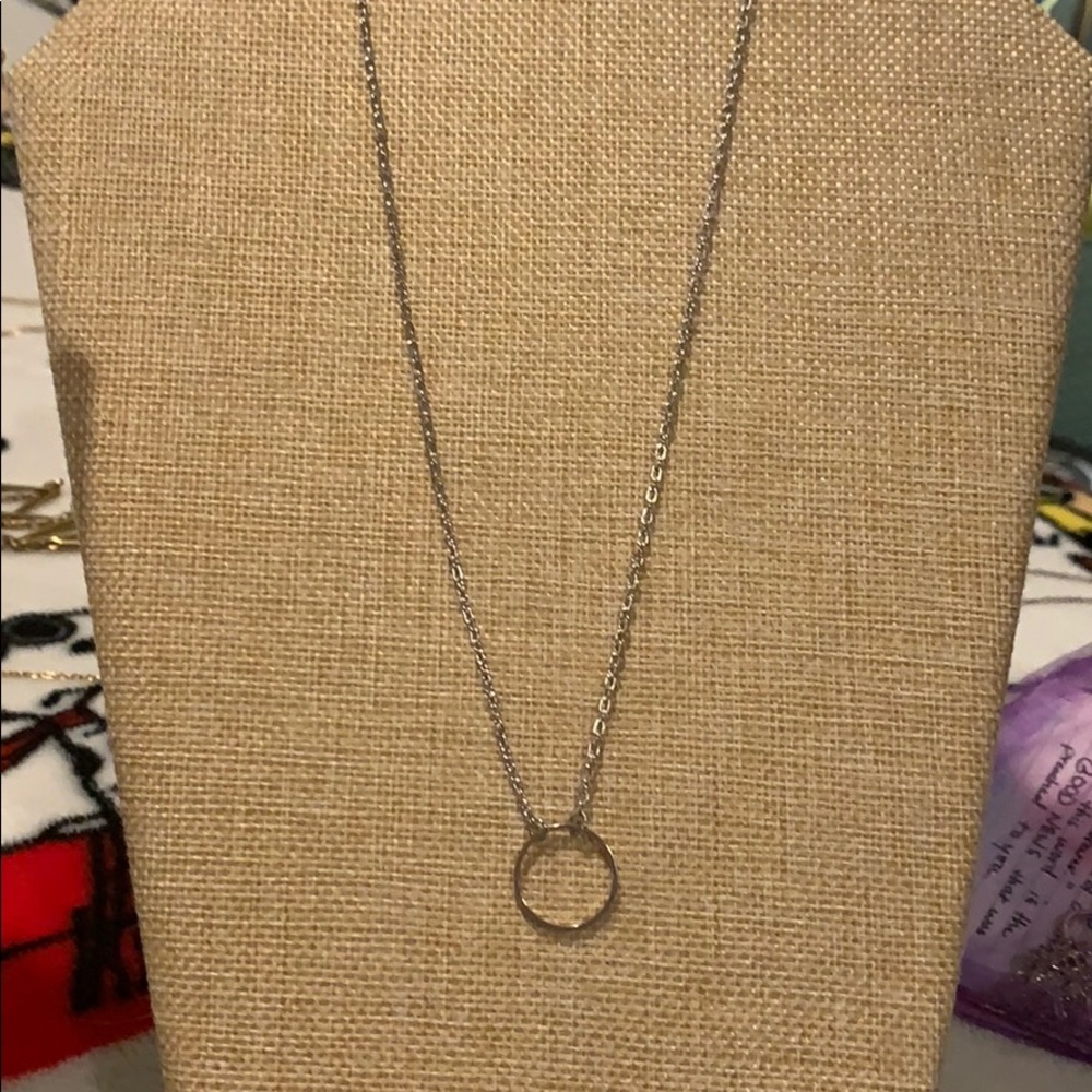 Circle Gold or Silver necklace NWT